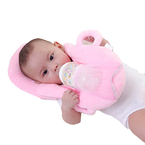Infant Baby Bottle Rack Free Hand Bottle Holder Baby Learning Nursing Pillow