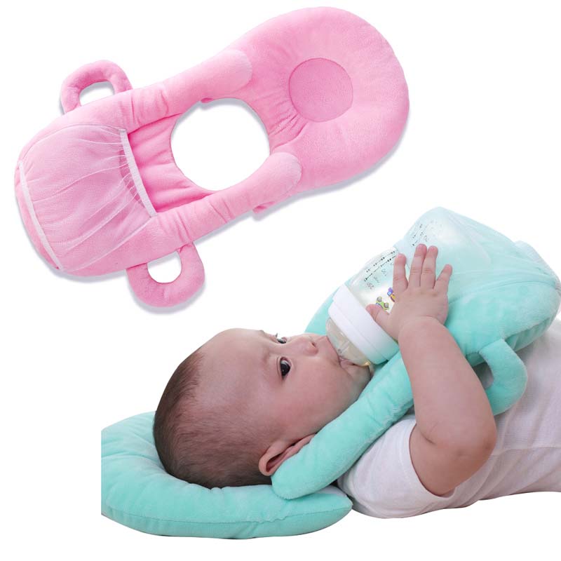 Infant Baby Bottle Rack Free Hand Bottle Holder Baby Learning Nursing Pillow