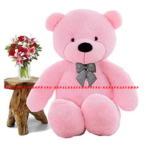 Teddy Pink Colored Cotton Fabric Bear Stuffed Animal Gifts