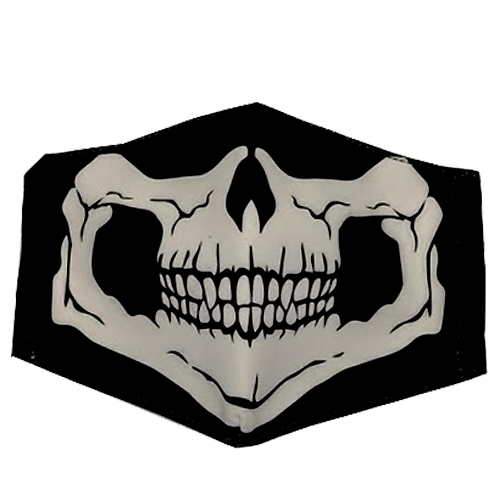 Graphic Skull Black/white Printed Unisex Face Mask