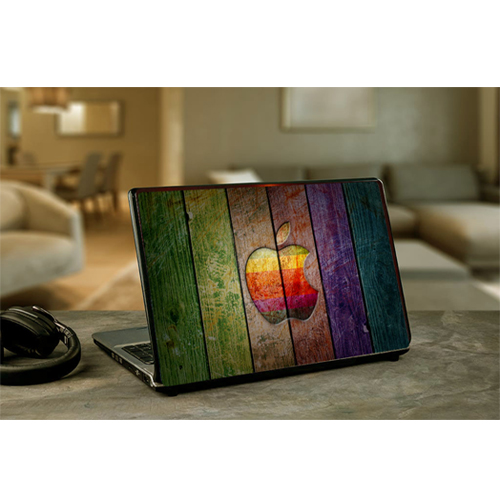 Apple Logo wood Laptop Sticker/Cover ( HP /Dell/Sony/Acer/Lenovo/Asus ) Or Notebook