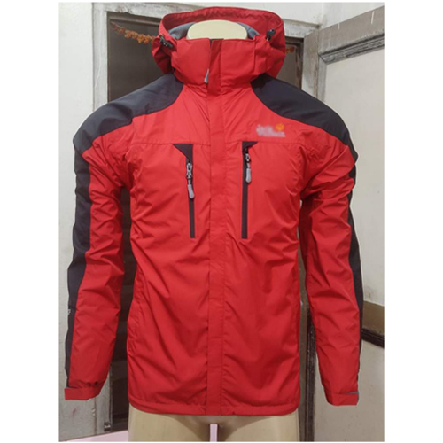 Red  Windcheater Jacket with Hoodie Cap