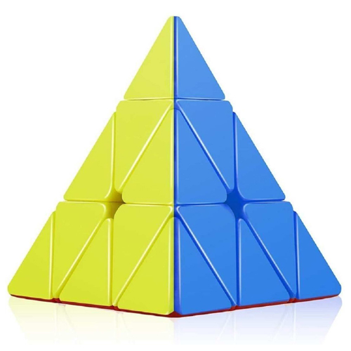 Orginal 3 X 3 Speed Pyramid Cube, Triangle, Puzzle Design, Black Color