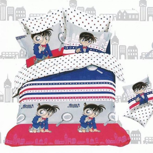 Detective Conan King Sized Bed Sheet  2 Pillow Covers