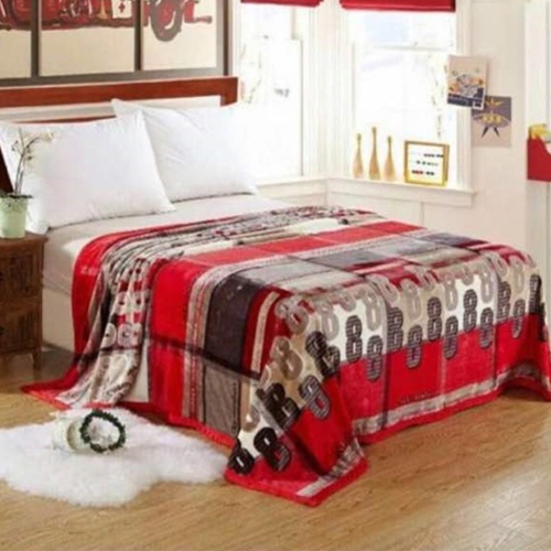 Red Warm Faux Mink Flannel King Sized Bed Covers