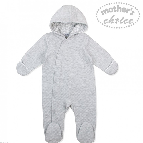 Grey Hooded Winter Quilted Coverall