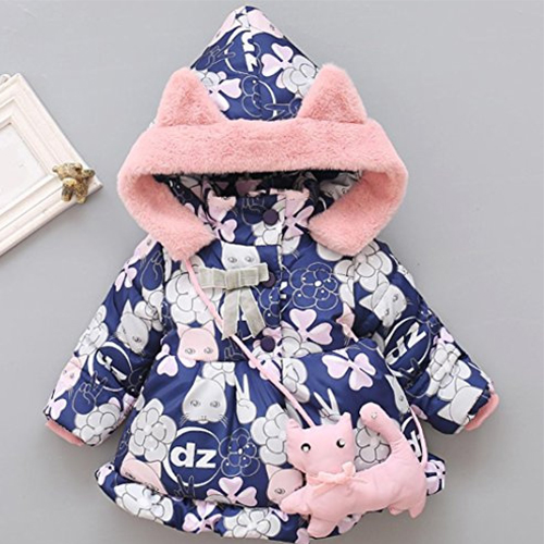 Baby Girl Winter Jacket With Toy Purse 27768