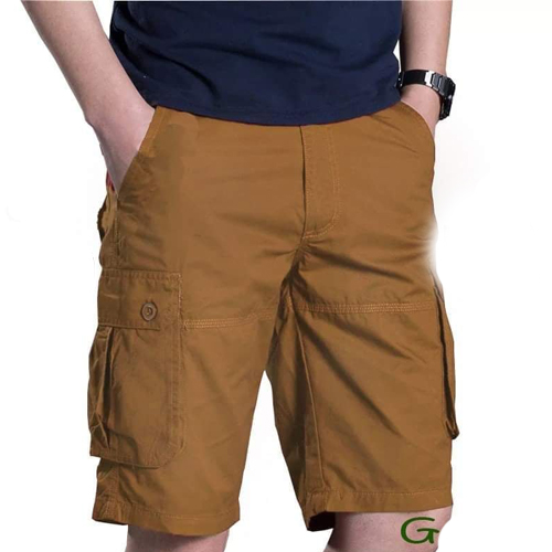 Men's Brown Cotton Shorts