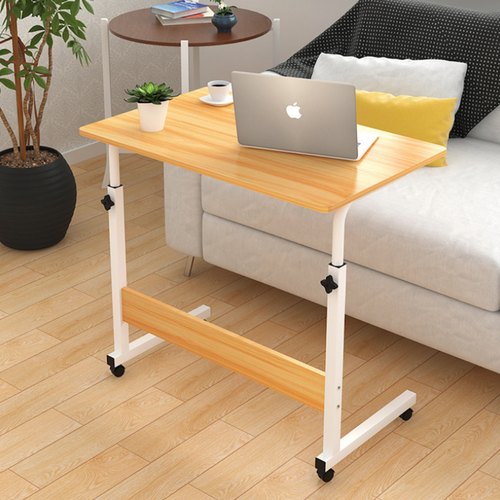Adjustable Portable Bed Side Laptop Study Table With Wheels - 80*40*72-94cm
