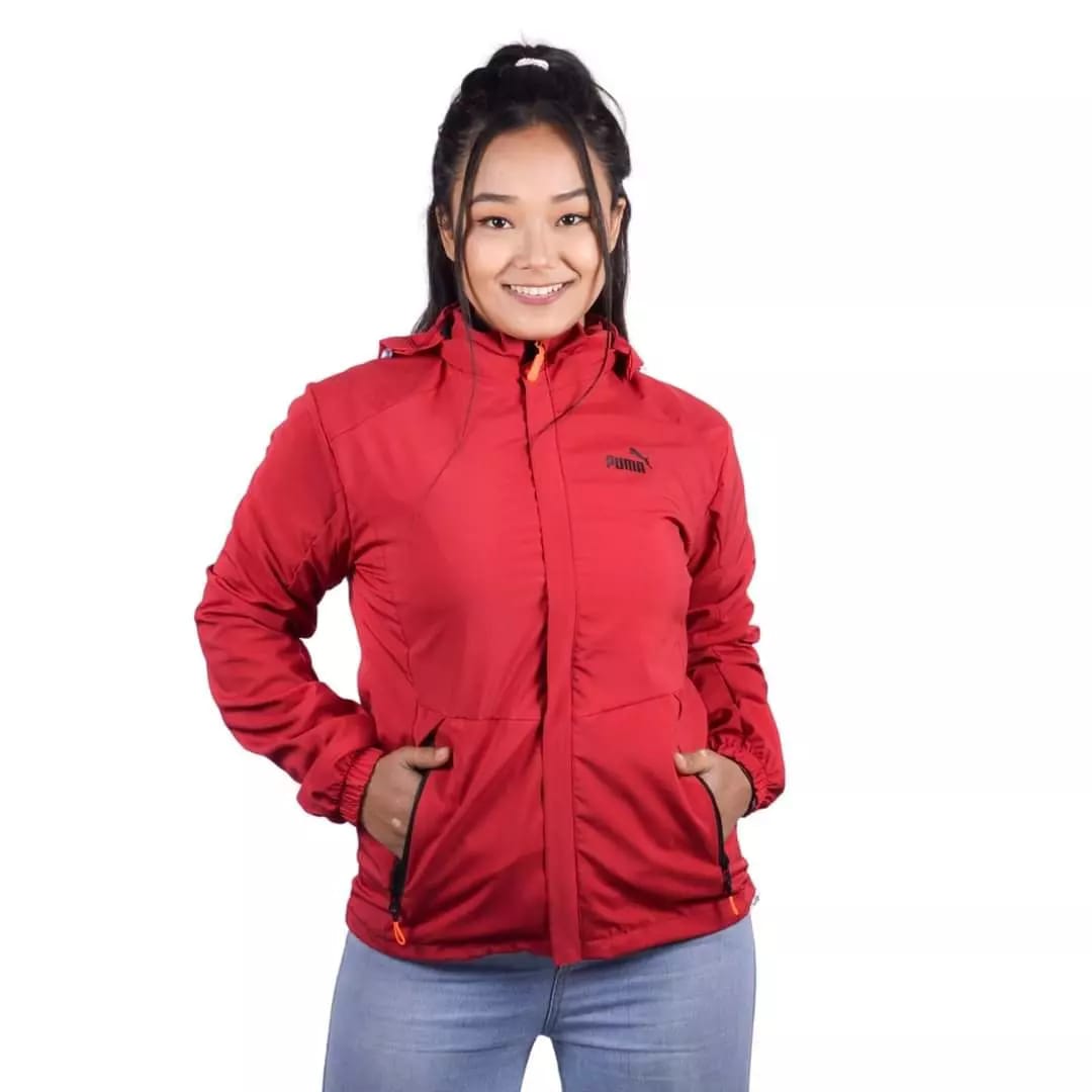 Ladies Stylish Summer Windcheaters with Inside Net, Jackets - Red