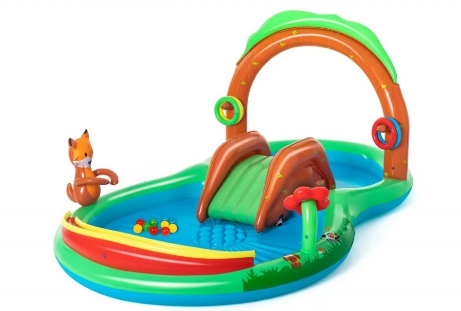 Bestway 53093 Friendly Woods Play Center Pool Kids Inflatable Playground