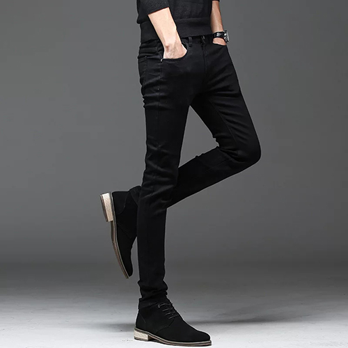 Korean Stretchable Black Demin Jeans Pants