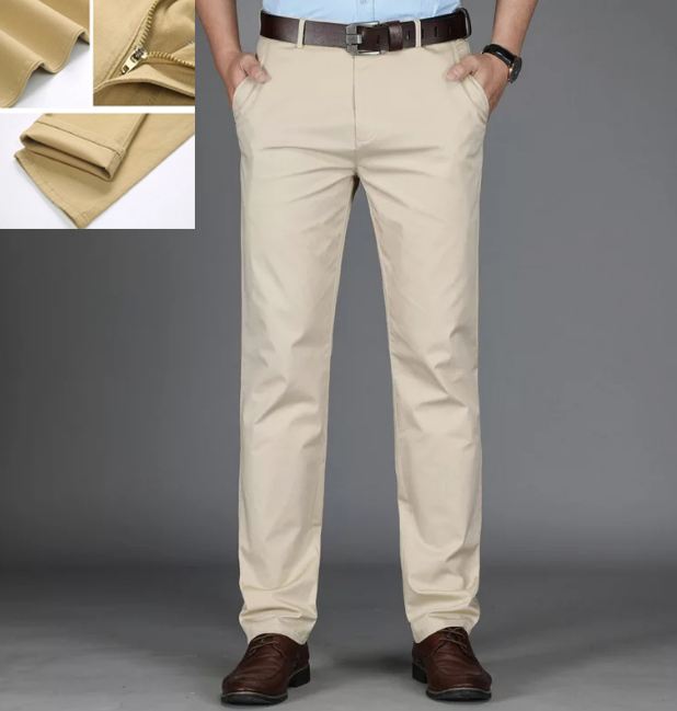 Men's stylish Regular Fit Cotton Pant cream color