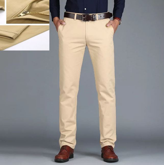 Men's stylish Regular Fit Cotton Pant Light cream color