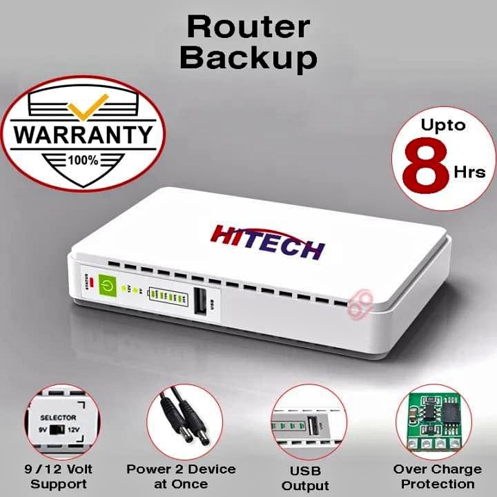 Mini Portable Router Backup Upto 8 Hours Modem Router UPS Poe Dc WIFI Backup - 8800mah