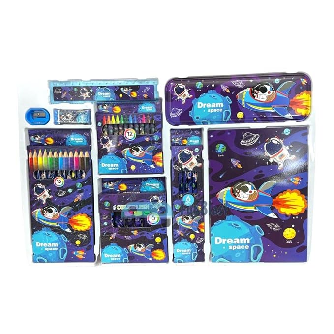 Kids Stationary Kit for Boys,Girls Pencil Pen Book Eraser Sharpener Diary