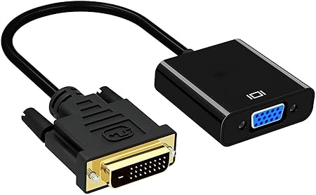 DVI to VGA Adapter, Multibao DVI-D 24+1 Pin Male to VGA 15Pin Female Active Cable Converter